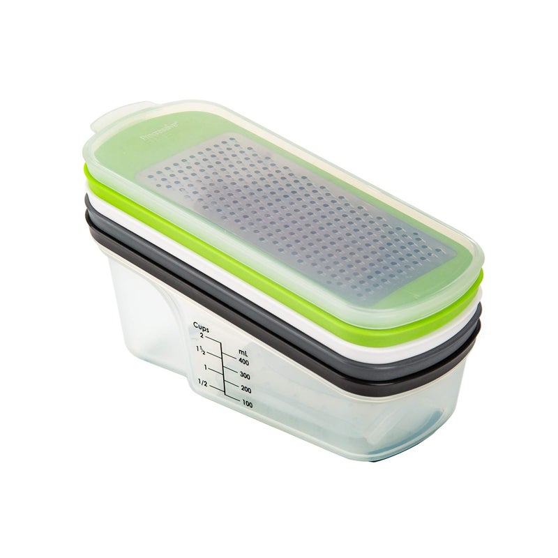 PrepWorks Grate, Slice & Store Set, One Size, Multi-Color â€“ Versatile Food Prep Set with Storage Containers - Image 3